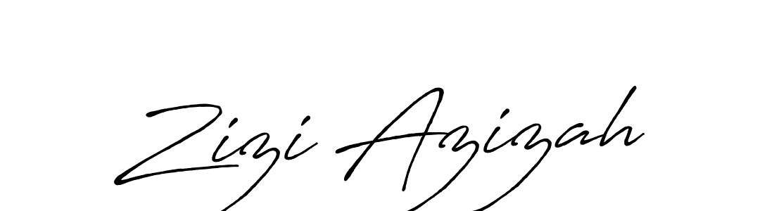 Use a signature maker to create a handwritten signature online. With this signature software, you can design (Antro_Vectra_Bolder) your own signature for name Zizi Azizah. Zizi Azizah signature style 7 images and pictures png