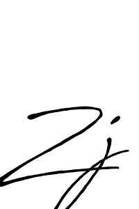 Zj stylish signature style. Best Handwritten Sign (Antro_Vectra_Bolder) for my name. Handwritten Signature Collection Ideas for my name Zj. Zj signature style 7 images and pictures png