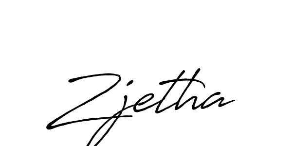 Make a beautiful signature design for name Zjetha. With this signature (Antro_Vectra_Bolder) style, you can create a handwritten signature for free. Zjetha signature style 7 images and pictures png