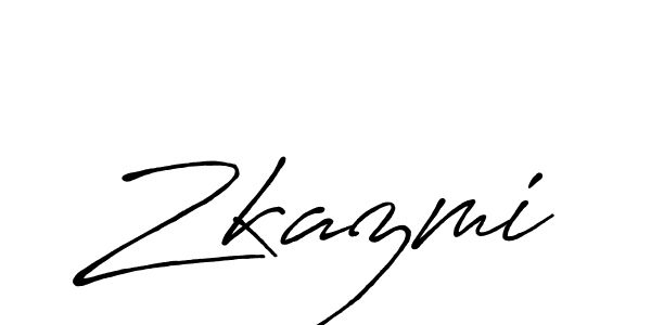 How to make Zkazmi signature? Antro_Vectra_Bolder is a professional autograph style. Create handwritten signature for Zkazmi name. Zkazmi signature style 7 images and pictures png