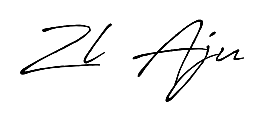 Create a beautiful signature design for name Zl  Aju. With this signature (Antro_Vectra_Bolder) fonts, you can make a handwritten signature for free. Zl  Aju signature style 7 images and pictures png