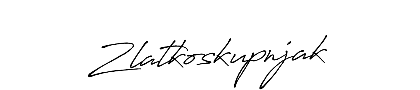 Create a beautiful signature design for name Zlatkoskupnjak. With this signature (Antro_Vectra_Bolder) fonts, you can make a handwritten signature for free. Zlatkoskupnjak signature style 7 images and pictures png