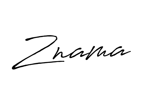 Design your own signature with our free online signature maker. With this signature software, you can create a handwritten (Antro_Vectra_Bolder) signature for name Znama. Znama signature style 7 images and pictures png