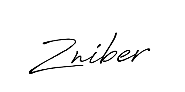 How to make Zniber name signature. Use Antro_Vectra_Bolder style for creating short signs online. This is the latest handwritten sign. Zniber signature style 7 images and pictures png