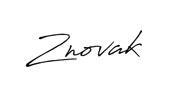 Make a beautiful signature design for name Znovak. With this signature (Antro_Vectra_Bolder) style, you can create a handwritten signature for free. Znovak signature style 7 images and pictures png