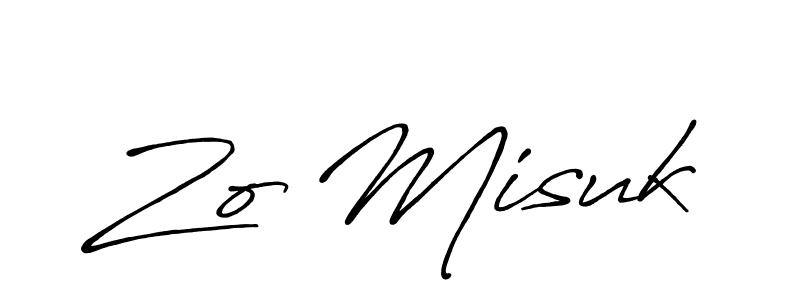 The best way (Antro_Vectra_Bolder) to make a short signature is to pick only two or three words in your name. The name Zo Misuk include a total of six letters. For converting this name. Zo Misuk signature style 7 images and pictures png