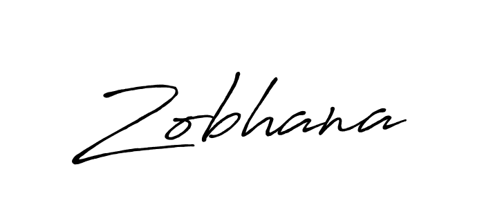 Zobhana stylish signature style. Best Handwritten Sign (Antro_Vectra_Bolder) for my name. Handwritten Signature Collection Ideas for my name Zobhana. Zobhana signature style 7 images and pictures png