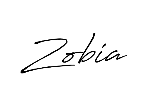 Design your own signature with our free online signature maker. With this signature software, you can create a handwritten (Antro_Vectra_Bolder) signature for name Zobia. Zobia signature style 7 images and pictures png