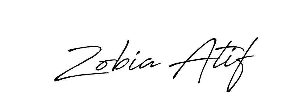 It looks lik you need a new signature style for name Zobia Atif. Design unique handwritten (Antro_Vectra_Bolder) signature with our free signature maker in just a few clicks. Zobia Atif signature style 7 images and pictures png