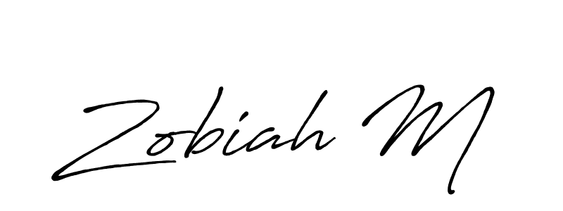 Also You can easily find your signature by using the search form. We will create Zobiah M name handwritten signature images for you free of cost using Antro_Vectra_Bolder sign style. Zobiah M signature style 7 images and pictures png