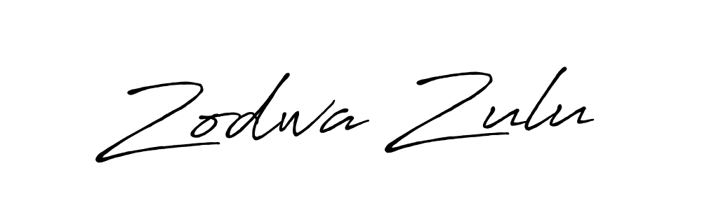Use a signature maker to create a handwritten signature online. With this signature software, you can design (Antro_Vectra_Bolder) your own signature for name Zodwa Zulu. Zodwa Zulu signature style 7 images and pictures png