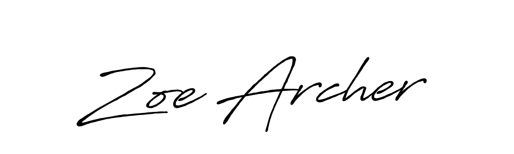 Also You can easily find your signature by using the search form. We will create Zoe Archer name handwritten signature images for you free of cost using Antro_Vectra_Bolder sign style. Zoe Archer signature style 7 images and pictures png