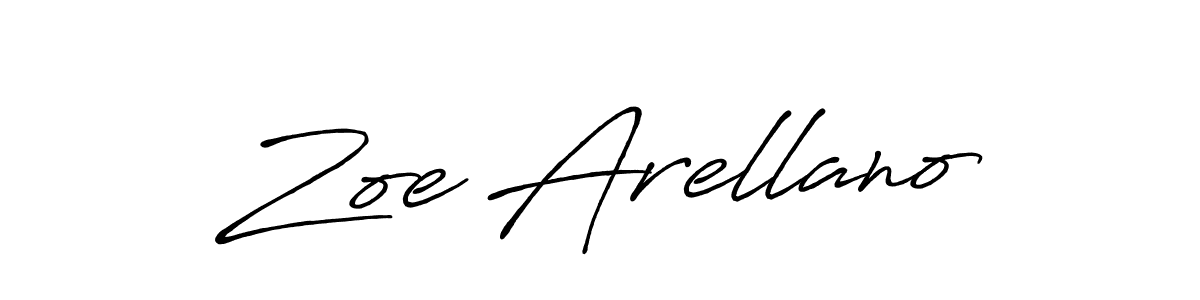 Make a beautiful signature design for name Zoe Arellano. Use this online signature maker to create a handwritten signature for free. Zoe Arellano signature style 7 images and pictures png