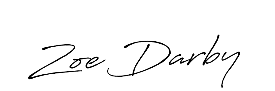 Zoe Darby stylish signature style. Best Handwritten Sign (Antro_Vectra_Bolder) for my name. Handwritten Signature Collection Ideas for my name Zoe Darby. Zoe Darby signature style 7 images and pictures png