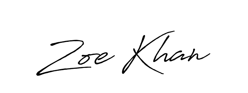 You should practise on your own different ways (Antro_Vectra_Bolder) to write your name (Zoe Khan) in signature. don't let someone else do it for you. Zoe Khan signature style 7 images and pictures png