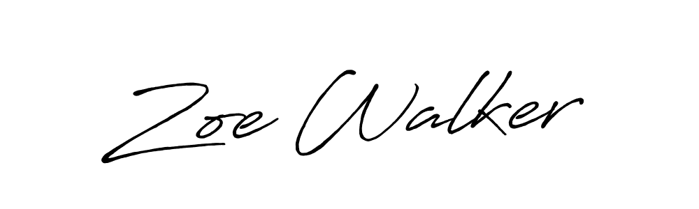 Make a beautiful signature design for name Zoe Walker. With this signature (Antro_Vectra_Bolder) style, you can create a handwritten signature for free. Zoe Walker signature style 7 images and pictures png