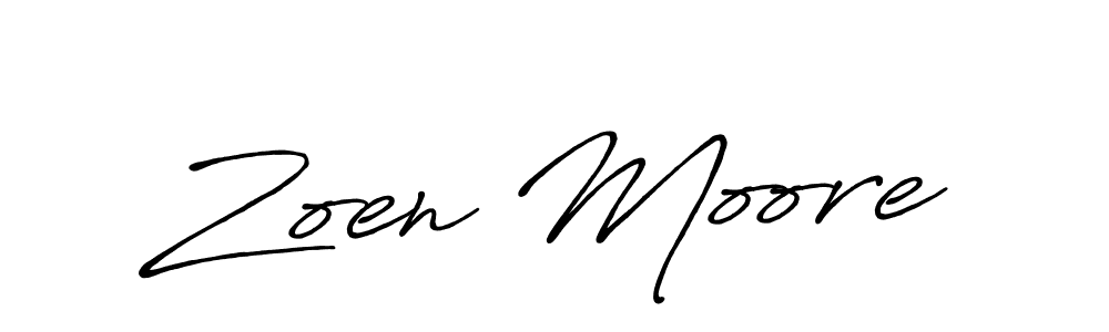 Use a signature maker to create a handwritten signature online. With this signature software, you can design (Antro_Vectra_Bolder) your own signature for name Zoen Moore. Zoen Moore signature style 7 images and pictures png