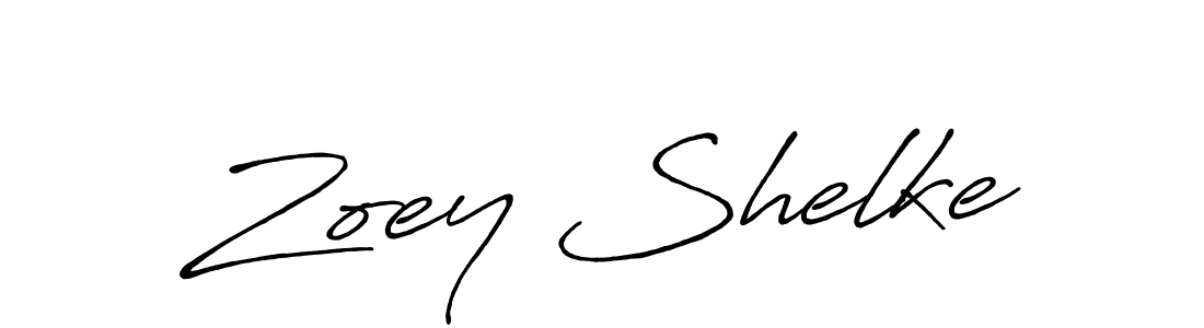 Use a signature maker to create a handwritten signature online. With this signature software, you can design (Antro_Vectra_Bolder) your own signature for name Zoey Shelke. Zoey Shelke signature style 7 images and pictures png
