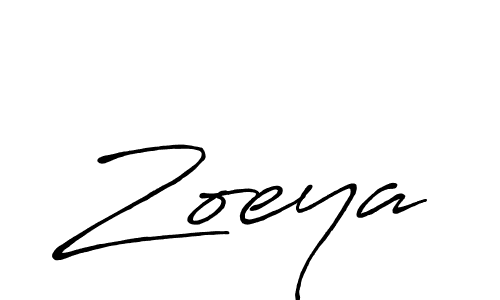 Create a beautiful signature design for name Zoeya. With this signature (Antro_Vectra_Bolder) fonts, you can make a handwritten signature for free. Zoeya signature style 7 images and pictures png