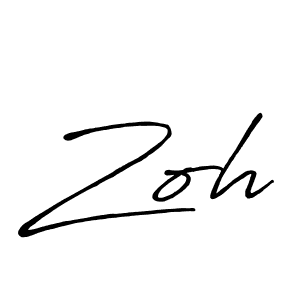 Create a beautiful signature design for name Zoh. With this signature (Antro_Vectra_Bolder) fonts, you can make a handwritten signature for free. Zoh signature style 7 images and pictures png