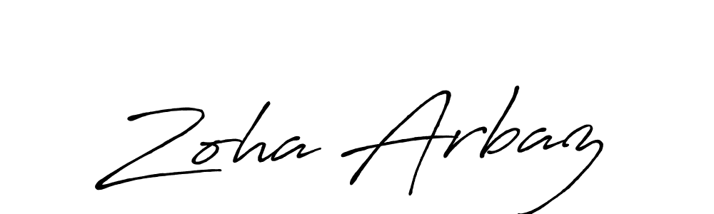 Design your own signature with our free online signature maker. With this signature software, you can create a handwritten (Antro_Vectra_Bolder) signature for name Zoha Arbaz. Zoha Arbaz signature style 7 images and pictures png