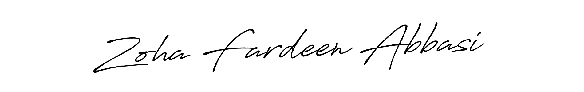 Design your own signature with our free online signature maker. With this signature software, you can create a handwritten (Antro_Vectra_Bolder) signature for name Zoha Fardeen Abbasi. Zoha Fardeen Abbasi signature style 7 images and pictures png