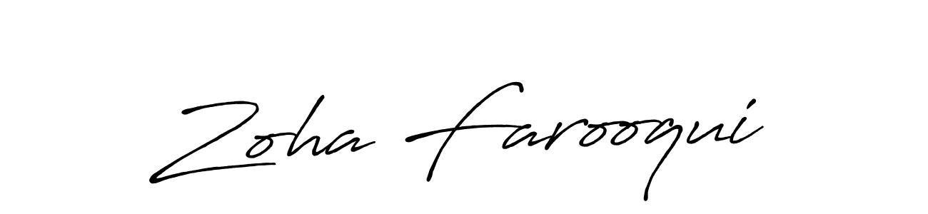 It looks lik you need a new signature style for name Zoha Farooqui. Design unique handwritten (Antro_Vectra_Bolder) signature with our free signature maker in just a few clicks. Zoha Farooqui signature style 7 images and pictures png