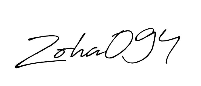 Design your own signature with our free online signature maker. With this signature software, you can create a handwritten (Antro_Vectra_Bolder) signature for name Zoha094. Zoha094 signature style 7 images and pictures png