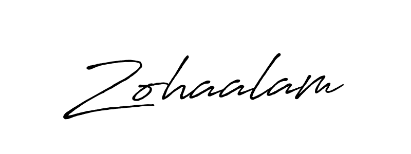 Antro_Vectra_Bolder is a professional signature style that is perfect for those who want to add a touch of class to their signature. It is also a great choice for those who want to make their signature more unique. Get Zohaalam name to fancy signature for free. Zohaalam signature style 7 images and pictures png