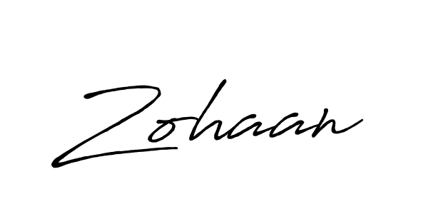 Make a beautiful signature design for name Zohaan. With this signature (Antro_Vectra_Bolder) style, you can create a handwritten signature for free. Zohaan signature style 7 images and pictures png