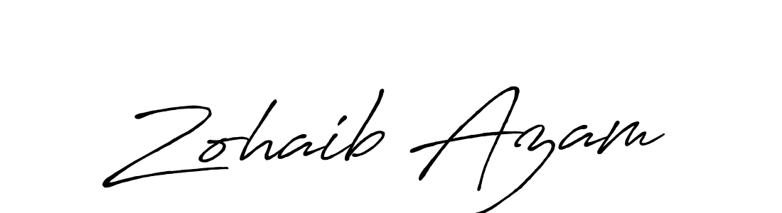 Design your own signature with our free online signature maker. With this signature software, you can create a handwritten (Antro_Vectra_Bolder) signature for name Zohaib Azam. Zohaib Azam signature style 7 images and pictures png