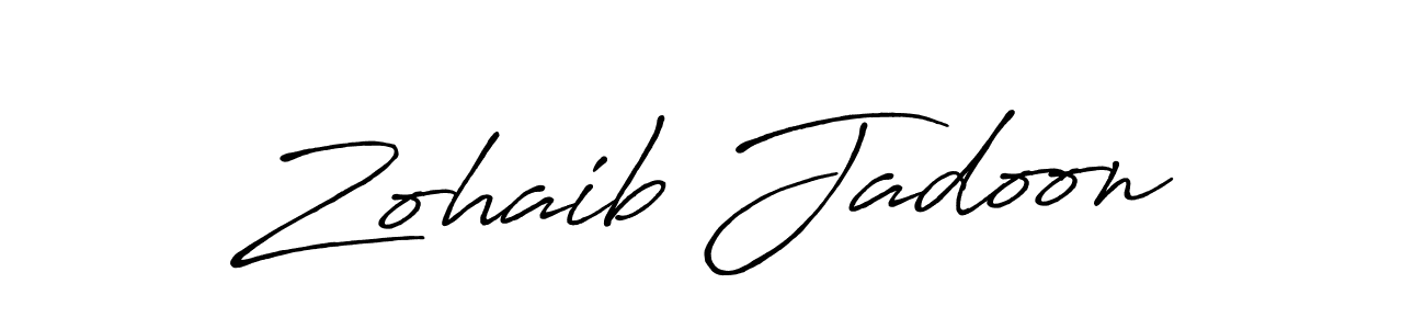 Also we have Zohaib Jadoon name is the best signature style. Create professional handwritten signature collection using Antro_Vectra_Bolder autograph style. Zohaib Jadoon signature style 7 images and pictures png