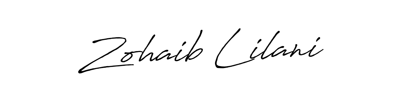 Zohaib Lilani stylish signature style. Best Handwritten Sign (Antro_Vectra_Bolder) for my name. Handwritten Signature Collection Ideas for my name Zohaib Lilani. Zohaib Lilani signature style 7 images and pictures png