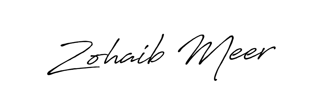 Also You can easily find your signature by using the search form. We will create Zohaib Meer name handwritten signature images for you free of cost using Antro_Vectra_Bolder sign style. Zohaib Meer signature style 7 images and pictures png