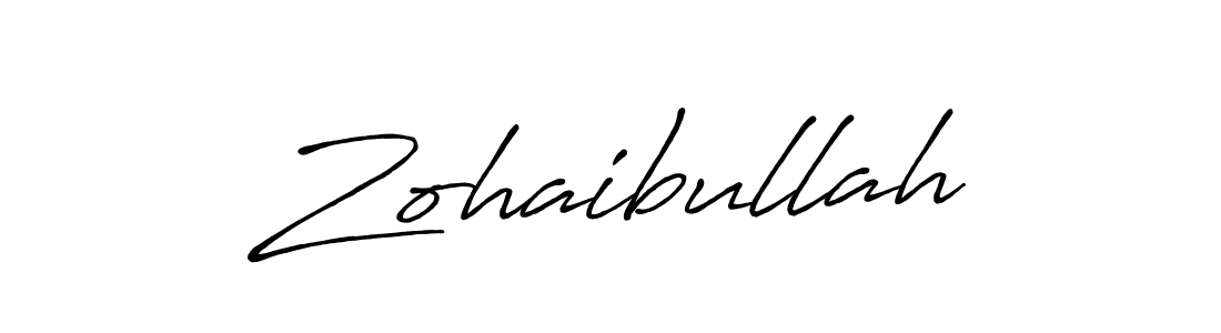 Also we have Zohaibullah name is the best signature style. Create professional handwritten signature collection using Antro_Vectra_Bolder autograph style. Zohaibullah signature style 7 images and pictures png