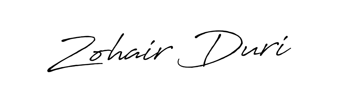 Use a signature maker to create a handwritten signature online. With this signature software, you can design (Antro_Vectra_Bolder) your own signature for name Zohair Duri. Zohair Duri signature style 7 images and pictures png