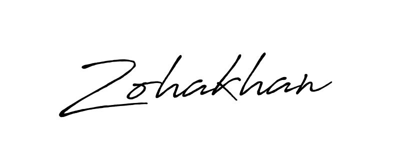 Create a beautiful signature design for name Zohakhan. With this signature (Antro_Vectra_Bolder) fonts, you can make a handwritten signature for free. Zohakhan signature style 7 images and pictures png