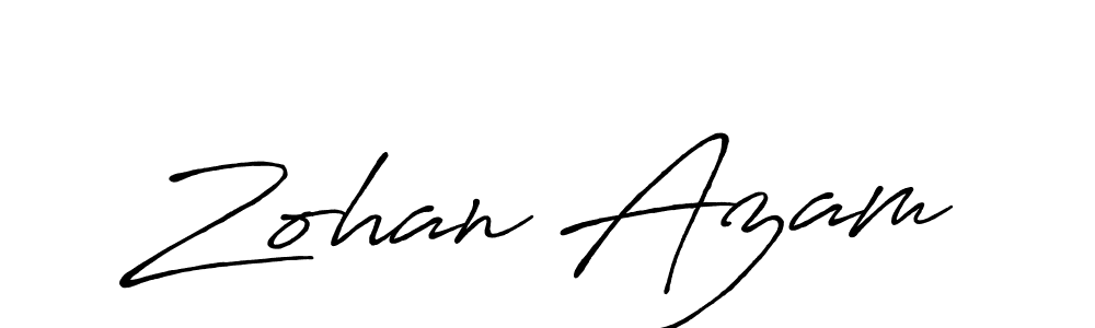 Make a beautiful signature design for name Zohan Azam. Use this online signature maker to create a handwritten signature for free. Zohan Azam signature style 7 images and pictures png