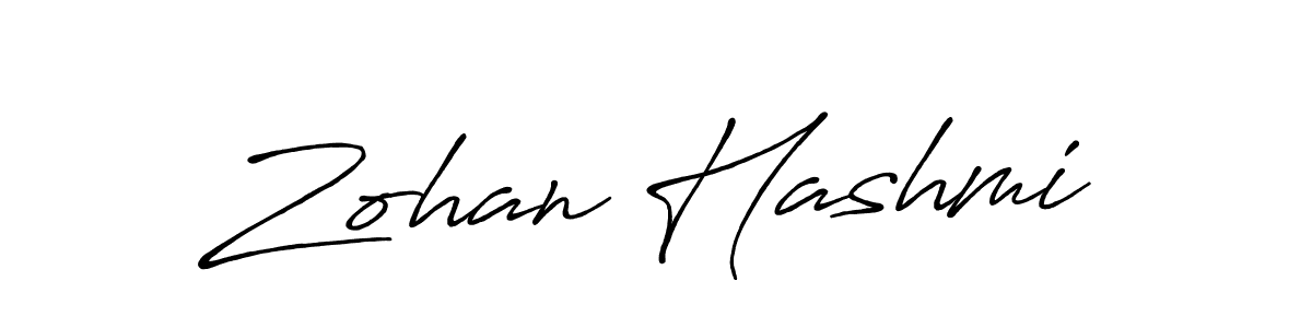 Zohan Hashmi stylish signature style. Best Handwritten Sign (Antro_Vectra_Bolder) for my name. Handwritten Signature Collection Ideas for my name Zohan Hashmi. Zohan Hashmi signature style 7 images and pictures png