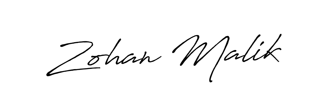 Antro_Vectra_Bolder is a professional signature style that is perfect for those who want to add a touch of class to their signature. It is also a great choice for those who want to make their signature more unique. Get Zohan Malik name to fancy signature for free. Zohan Malik signature style 7 images and pictures png