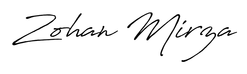 Style your name Zohan Mirza with confidence using Antro_Vectra_Bolder signature design. Simple, elegant, and ready for immediate document use. Zohan Mirza signature style 7 images and pictures png