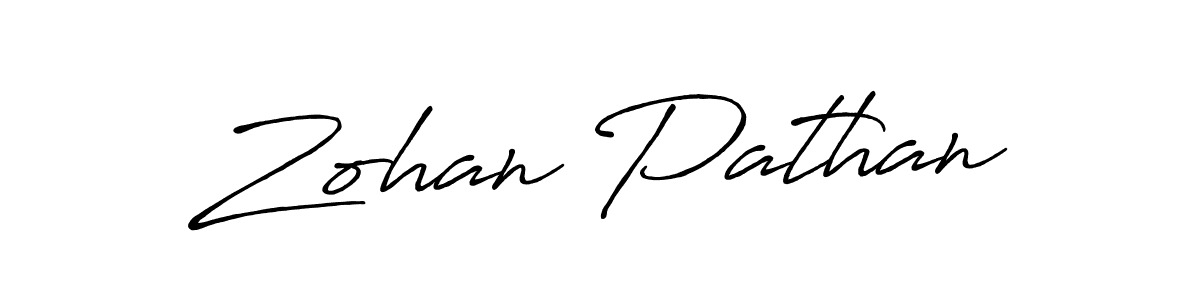 Design your own signature with our free online signature maker. With this signature software, you can create a handwritten (Antro_Vectra_Bolder) signature for name Zohan Pathan. Zohan Pathan signature style 7 images and pictures png