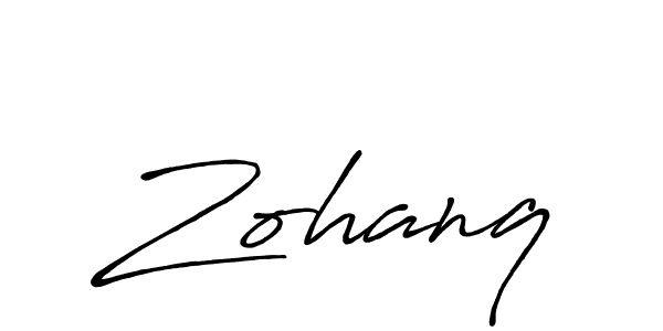 Create a beautiful signature design for name Zohanq. With this signature (Antro_Vectra_Bolder) fonts, you can make a handwritten signature for free. Zohanq signature style 7 images and pictures png