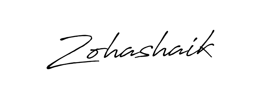 Make a beautiful signature design for name Zohashaik. With this signature (Antro_Vectra_Bolder) style, you can create a handwritten signature for free. Zohashaik signature style 7 images and pictures png