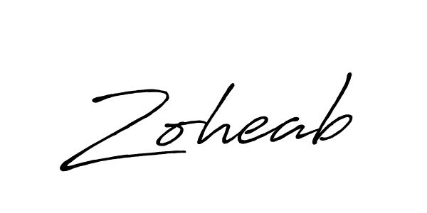 Also we have Zoheab name is the best signature style. Create professional handwritten signature collection using Antro_Vectra_Bolder autograph style. Zoheab signature style 7 images and pictures png
