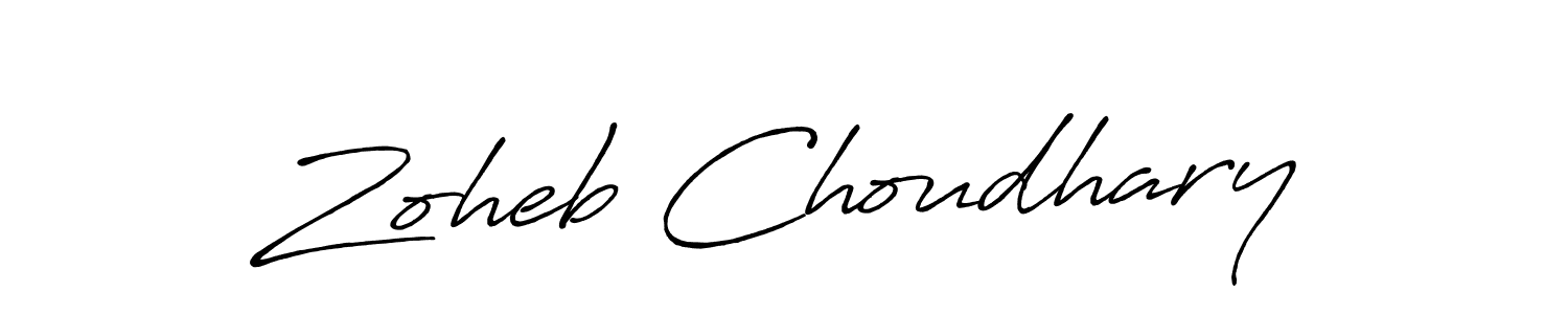 Also we have Zoheb Choudhary name is the best signature style. Create professional handwritten signature collection using Antro_Vectra_Bolder autograph style. Zoheb Choudhary signature style 7 images and pictures png