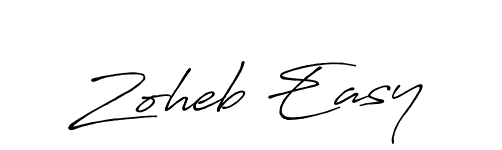 Design your own signature with our free online signature maker. With this signature software, you can create a handwritten (Antro_Vectra_Bolder) signature for name Zoheb Easy. Zoheb Easy signature style 7 images and pictures png