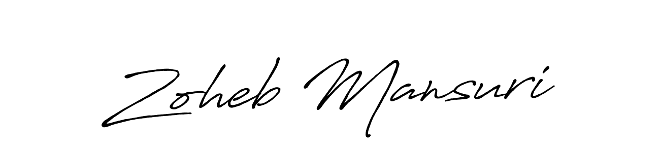 Also You can easily find your signature by using the search form. We will create Zoheb Mansuri name handwritten signature images for you free of cost using Antro_Vectra_Bolder sign style. Zoheb Mansuri signature style 7 images and pictures png