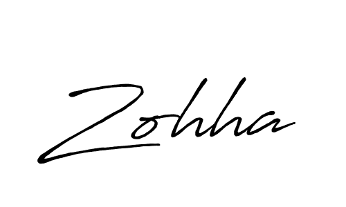 How to make Zohha name signature. Use Antro_Vectra_Bolder style for creating short signs online. This is the latest handwritten sign. Zohha signature style 7 images and pictures png