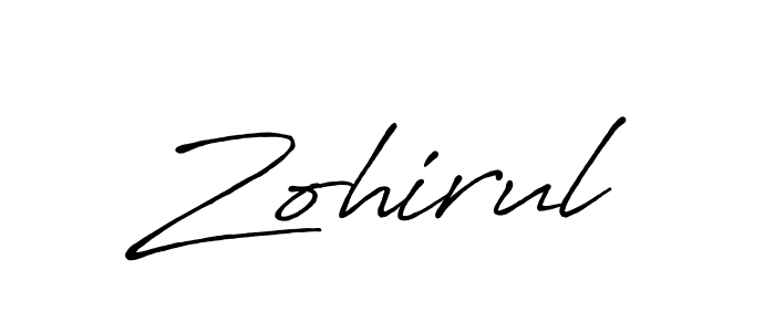 Use a signature maker to create a handwritten signature online. With this signature software, you can design (Antro_Vectra_Bolder) your own signature for name Zohirul. Zohirul signature style 7 images and pictures png